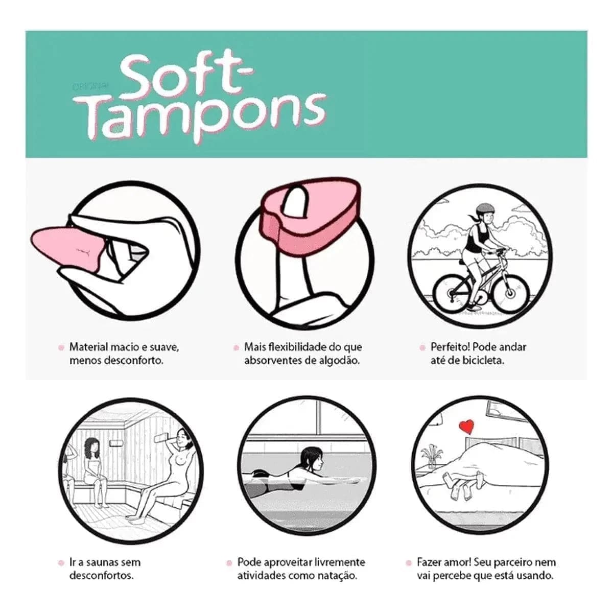 Tampões Normal Soft-Tampons - Pérola SexShop