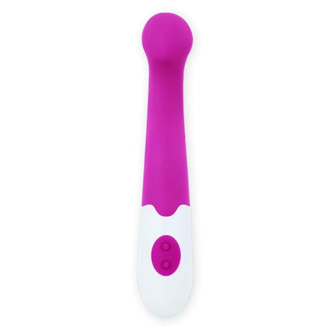 Vibrador Charles Roxo, 17cm Ø3.2cm, 30vibrações  Pretty Love   