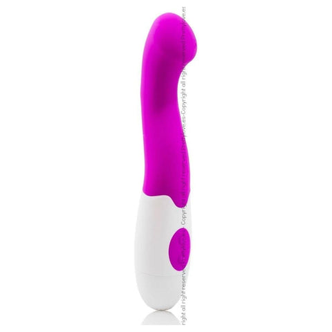 Vibrador Charles Roxo, 17cm Ø3.2cm, 30vibrações  Pretty Love   