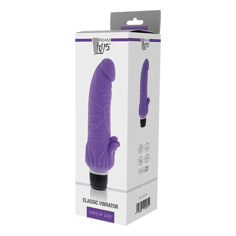 Vibrador Purrfect Classic Roxo III, 100% Silicone, 21cm Ø4.3cm, 7vibrações  Purrfect Silicone   