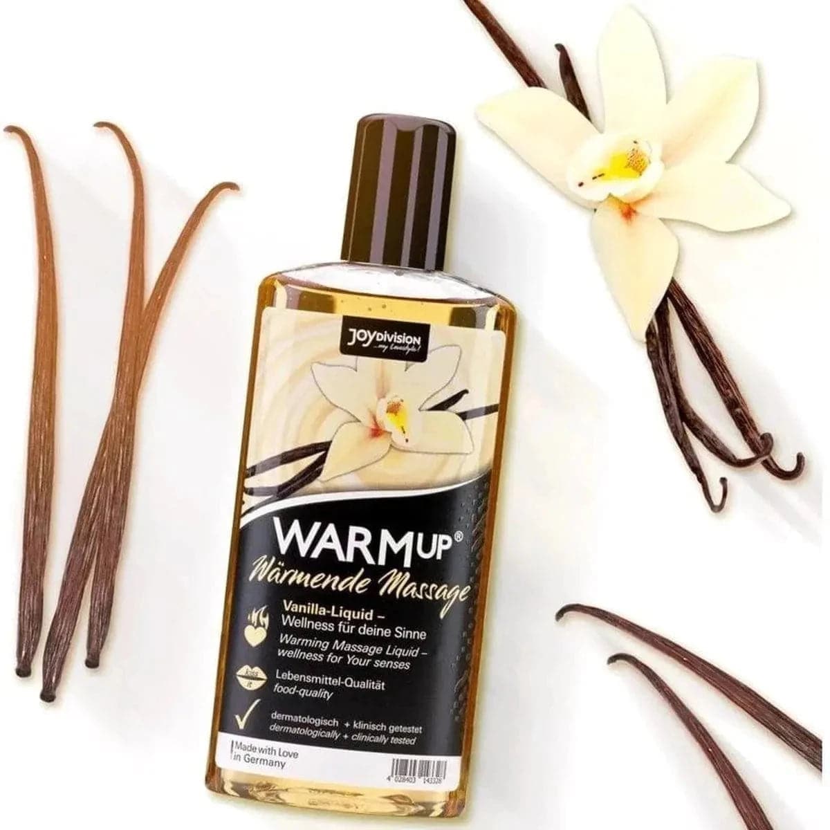 WARMup – Óleo Massagem Comestível Baunilha 150ml - Aquecimento e Aroma de Fruta