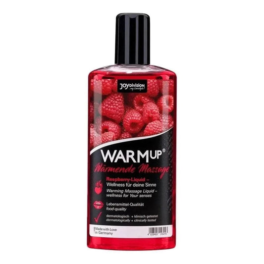 WARMup - Óleo Massagem Comestível Framboesa 150ml - Aquecimento e Aroma de Fruta - Pérola SexShop