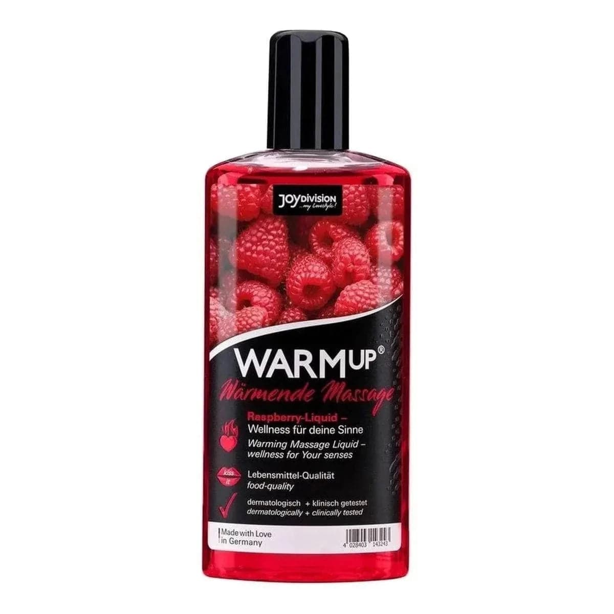 WARMup - Óleo Massagem Comestível Framboesa 150ml - Aquecimento e Aroma de Fruta  JoyDivision   