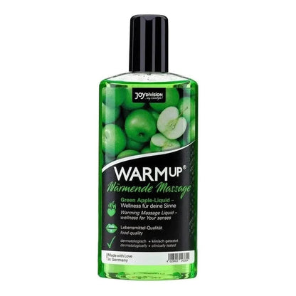 WARMup – Óleo Massagem Comestível Maça Verde 150ml - Aquecimento e Aroma de Fruta - Pérola SexShop
