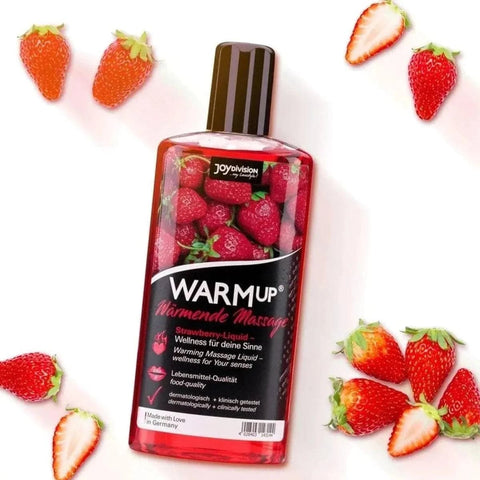 WARMup - Óleo Massagem Comestível Morango 150ml - Aquecimento e Aroma de Fruta  JoyDivision   