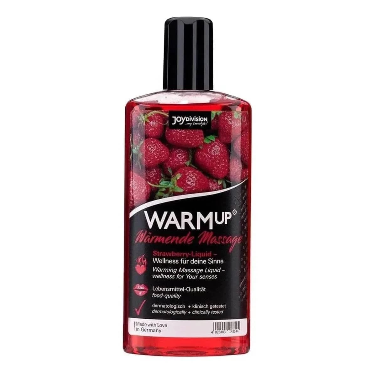 WARMup - Óleo Massagem Comestível Morango 150ml - Aquecimento e Aroma de Fruta